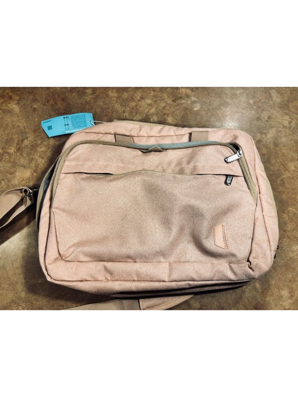 Bagsmart Pink Laptop Backpack With Multiple Compartments Adjustable Straps & Dur
